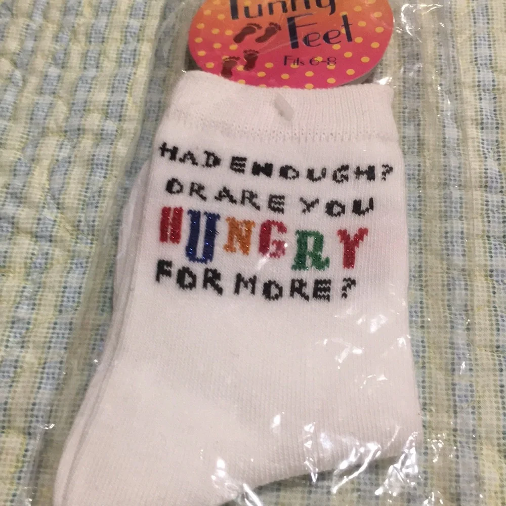 Funny Feet 3 Pr Girls Silly saying Socks NEW Sz 6-8/9-11 You Go Girl Puppy Love